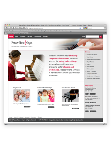 Prosser Piano Website thumbnail.