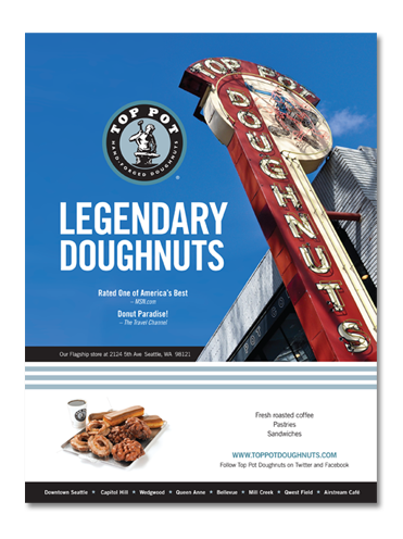Top Pot Doughnuts Visitors Guide Ad thumbnail.