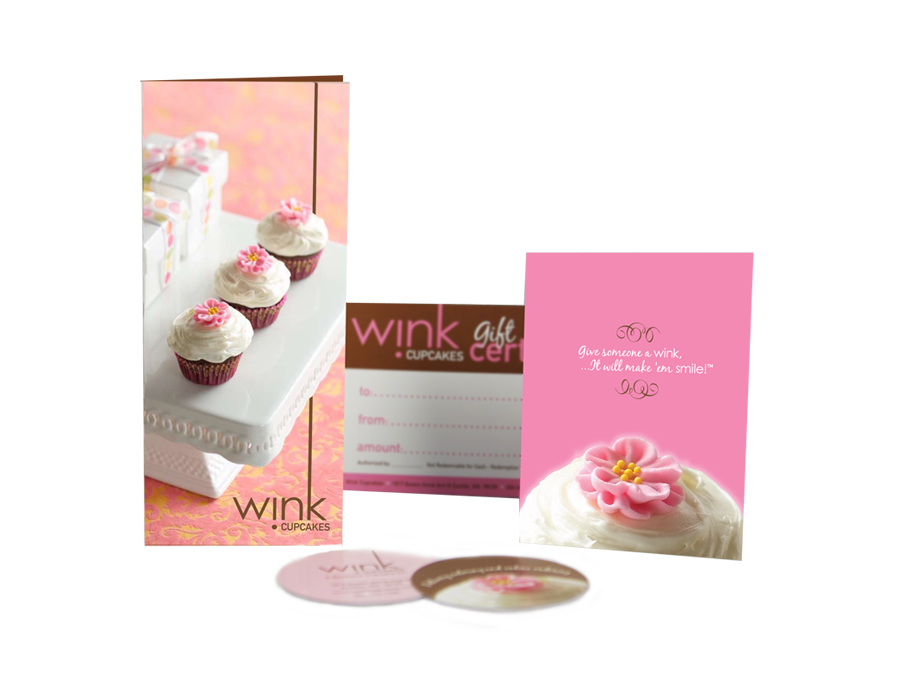 Wink Cupcakes Promo Materials logo.